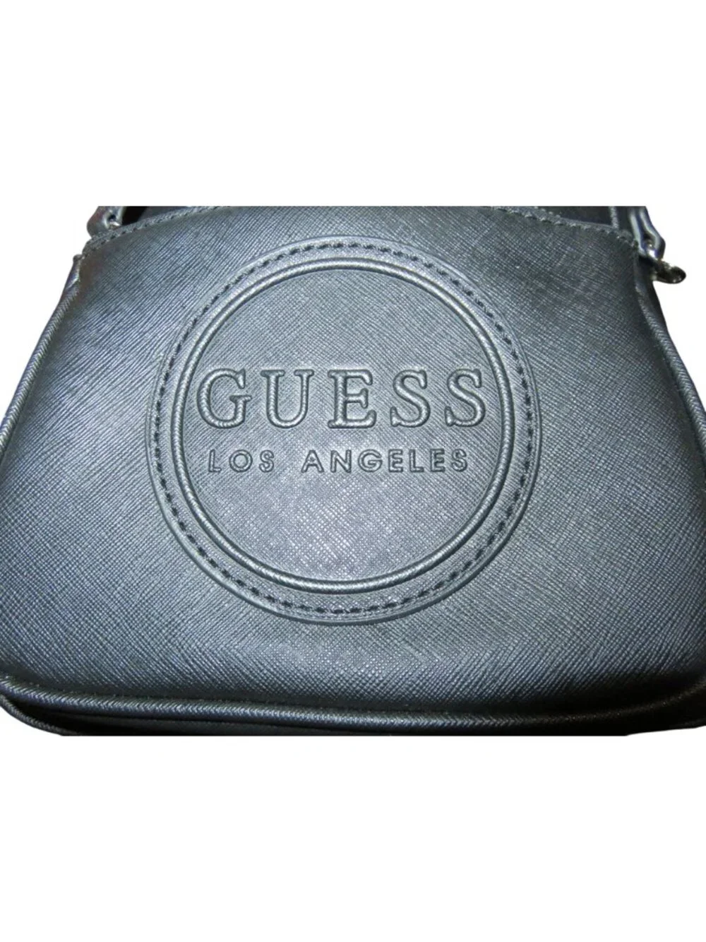 Guess Matte Black Vegan Full Grain Leather Mini Backpack Daypack NWOT never used